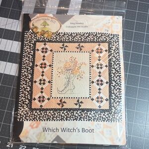 Crabapple Hill 'Which Witch's Boot' Quilt Pattern - Black & Peach